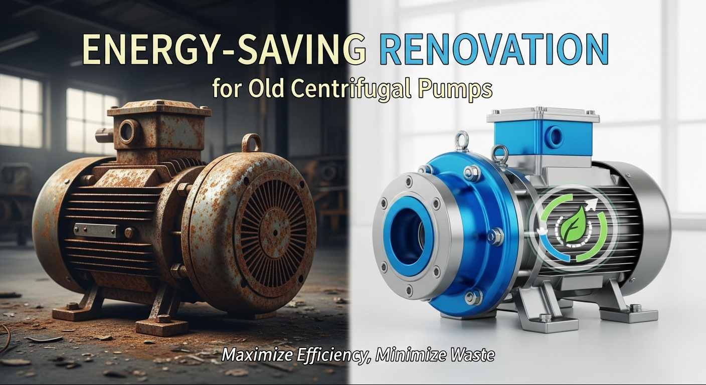 Renovasi energi kanggo pompa centrifugal lawas