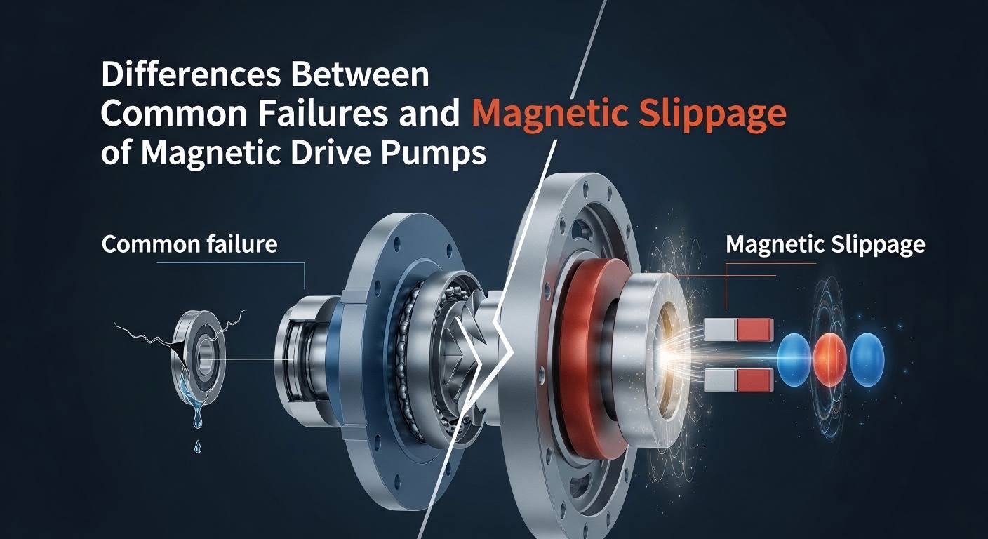 Bedane Antarane Gagal Umum lan Slippage Magnetik Pompa Drive Magnetik