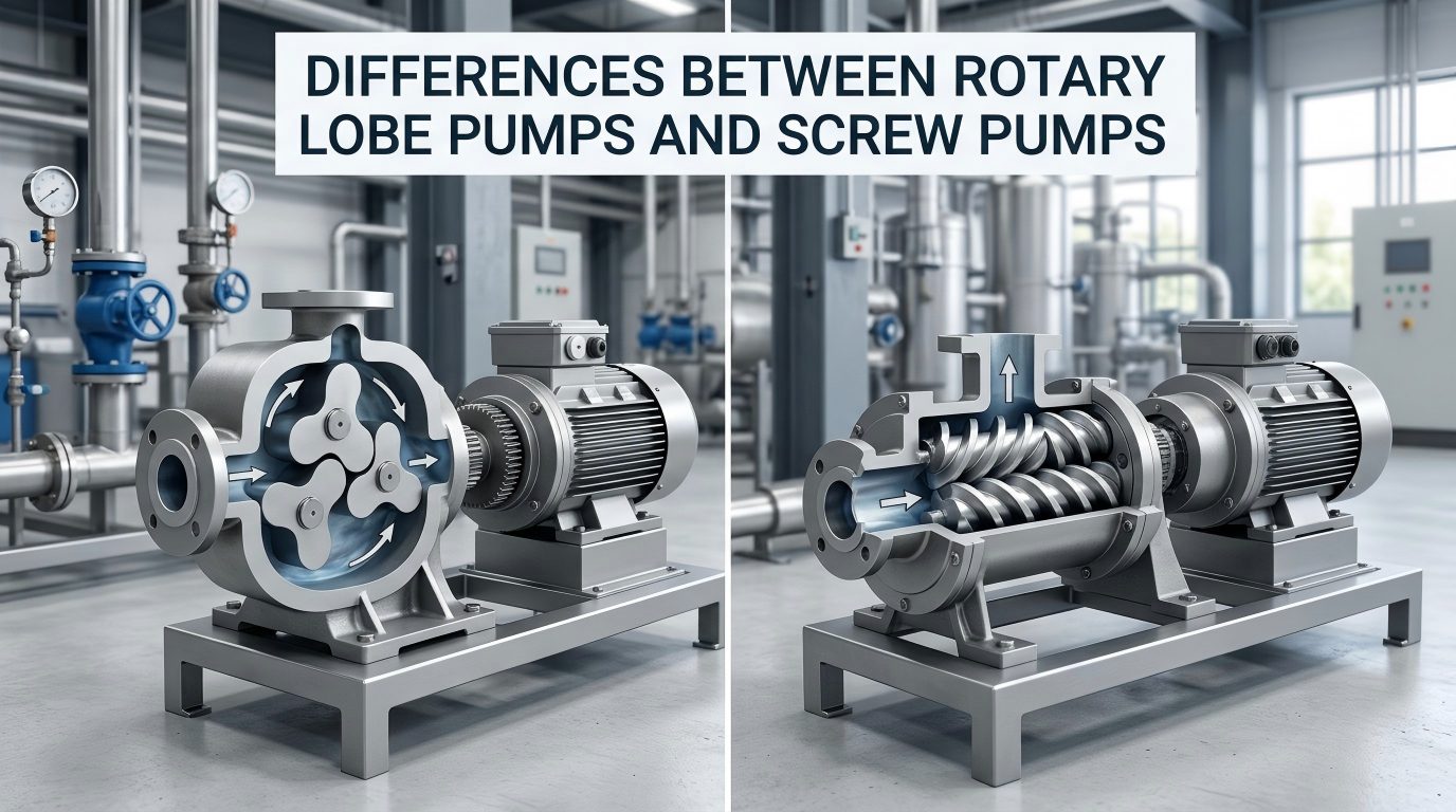 Bentenipun antarane Rotary Lobe Pumps lan Screw Pumps