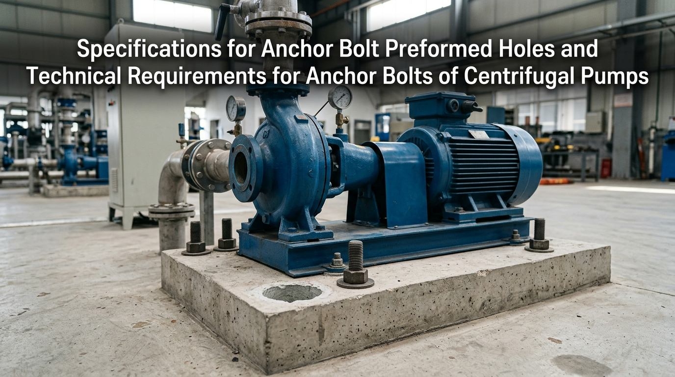 Spesifikasi Lubang Preformed Anchor Bolt lan Persyaratan Teknis kanggo Bolt Jangkar Pompa Sentrifugal