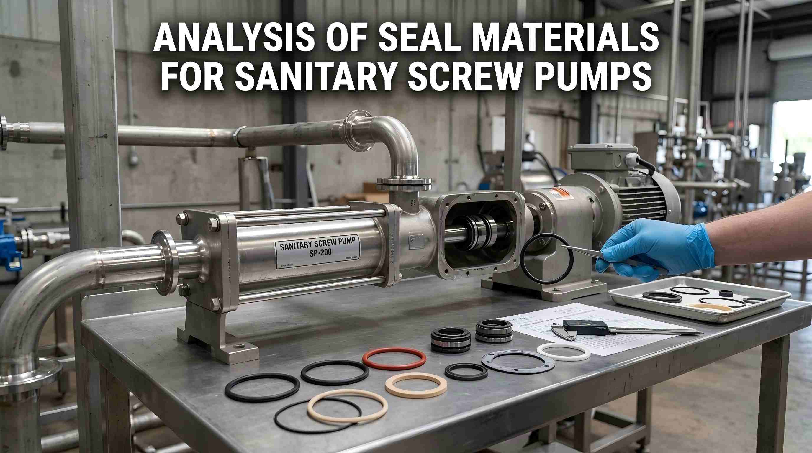 Analisis Bahan Seal kanggo Pompa Screw Sanitary