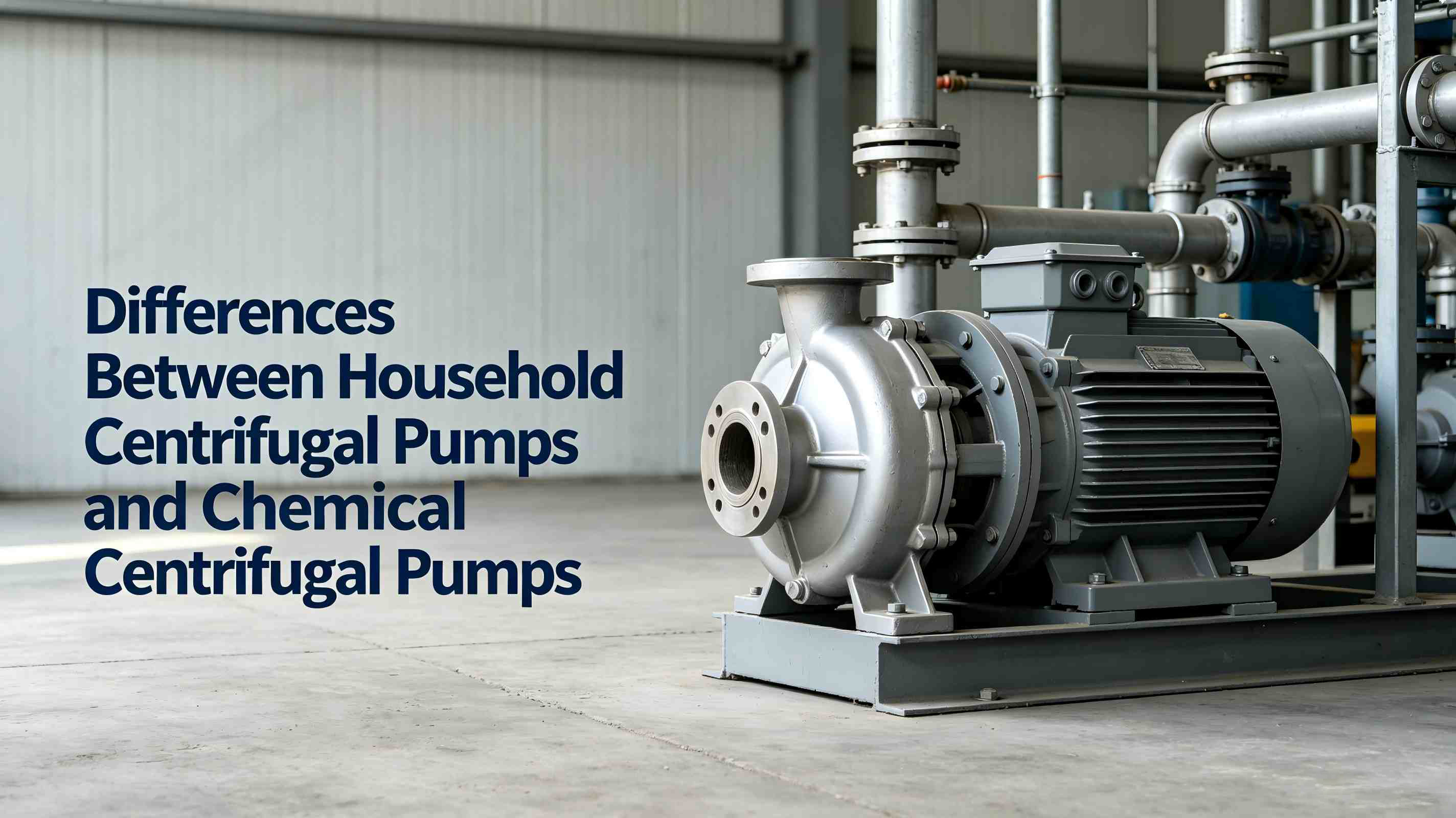 Bedane Pompa Centrifugal Rumah Tangga lan Pompa Centrifugal Kimia