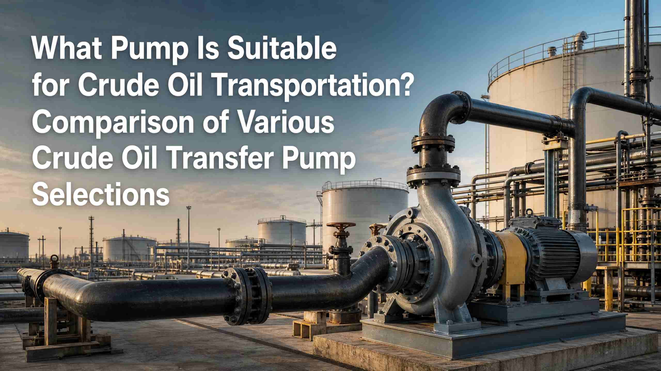 Pompa Apa sing Cocog kanggo Transportasi Minyak Mentah? Comparison of Various Crude Oil Transfer Pump Pilihan