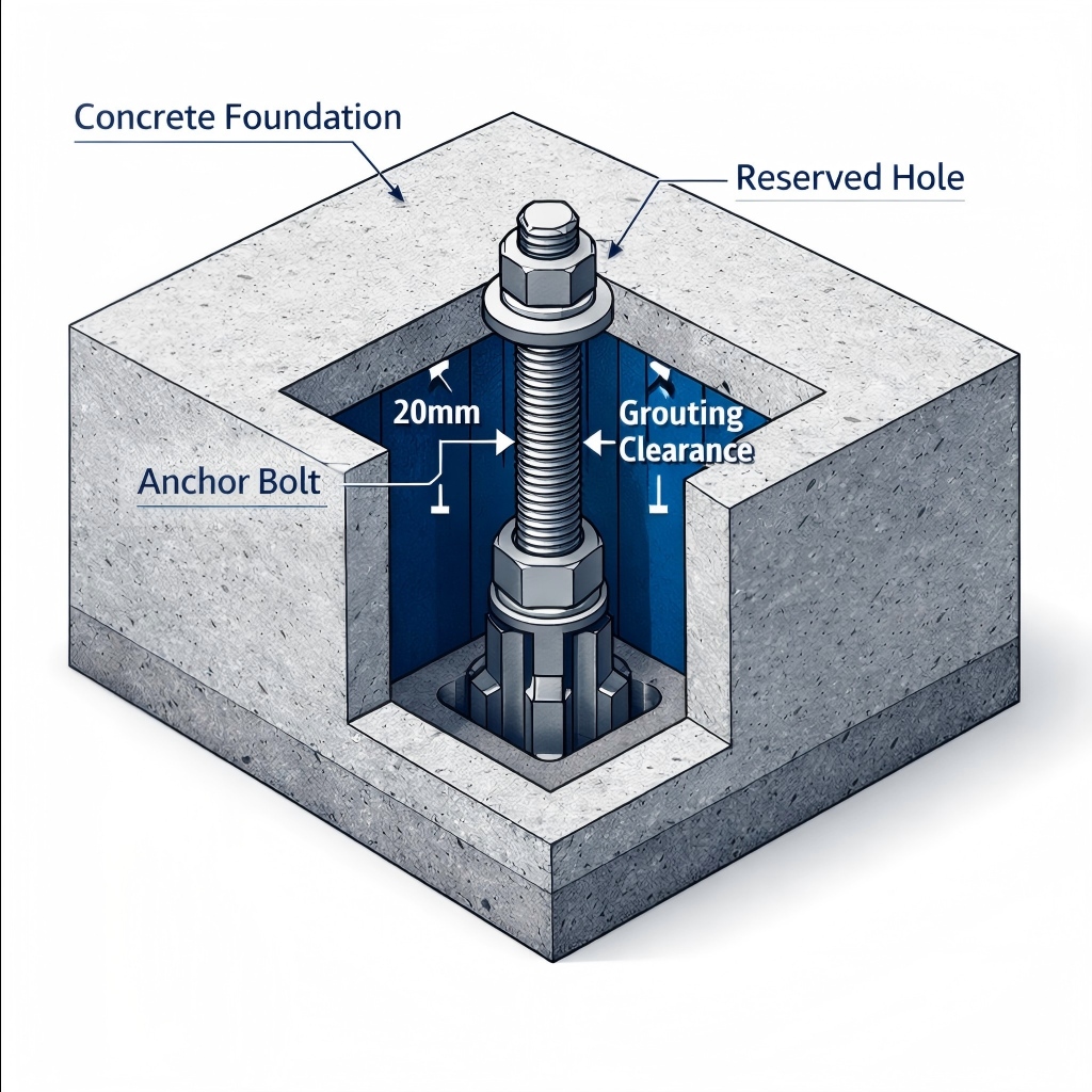 centrifugal pump anchor bolt diagram